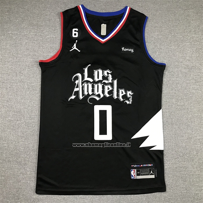 Maglia Los Angeles Clippers Russell Westbrook #0 Statement 2022-23 Nero